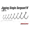 Decoy JS-1 Jigging Single Seargent N #8/0 Füles Szakállas Egyágú Ragadozóhalas Horog 2db