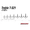 Decoy T-S21 Belly Hook #8 Füles Szakállas Háromágú Horog 6db