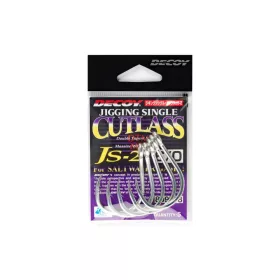   Decoy JS-2 Jigging Single Cutlass N #6/0 Füles Szakállas Egyágú Ragadozóhalas Horog 5db