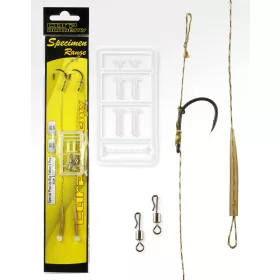   Carp Academy Special Pop Up Rig Teflon Crna 2 2kom/pakiranje S ušicom Bodljikava Bojli udica