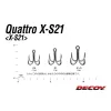 Decoy Quattro X-S21 #1/0 Füles Szakállas Négyágú Horog 4db