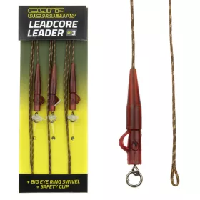   Carp Academy Predvezani Leadcore sistem s velikim okretnim privezom i olovnom kopčom 3kom