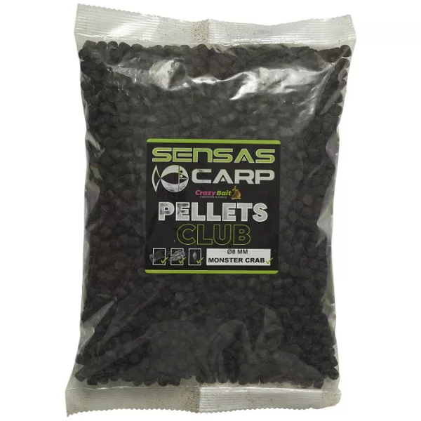 Sensas Monster Crab Club Pellets 8mm Pelete za prihranu 1kg
