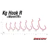 Decoy Worm 17R KG 1/0 Blood Red Offset Horog 7db