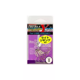   Decoy Y-F55 Light Jigging #1 Microbarb Füles Szakállas Háromágú Horog 4db