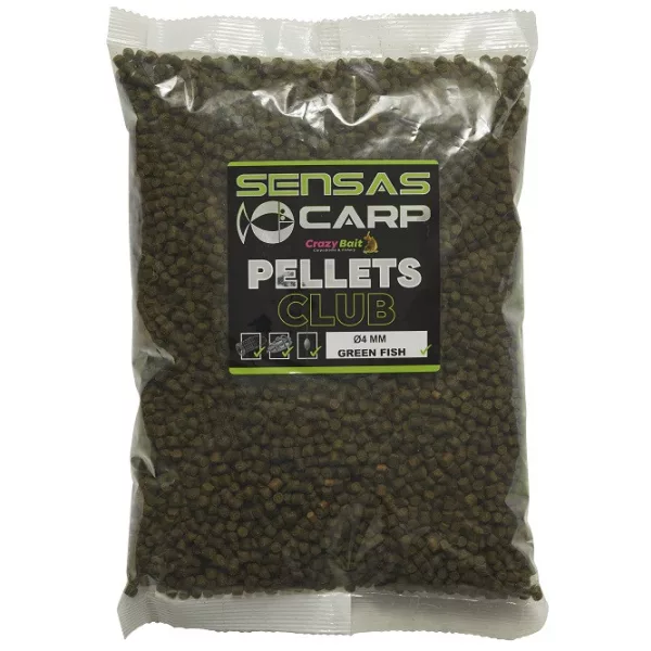 Sensas Green Fish Club Pellets 4mm Ribolovni peleti 1kg