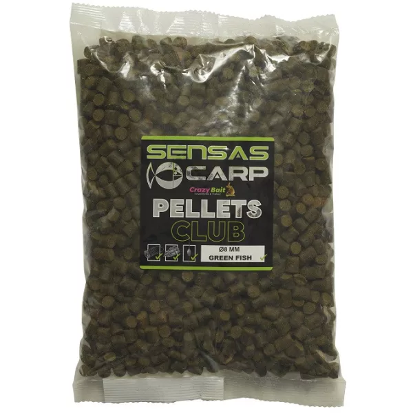 Sensas Green Fish Club Pellets 8mm Ribolovni peleti 10kg