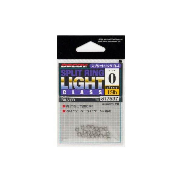 Decoy R-4 Light Class Silver 1 20lb Split Ring Kulcskarika 20db