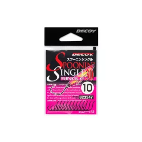   Decoy 30 Spoonin Single #8 Füles Szakállas Egyágú Ragadozóhalas Horog 12db