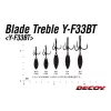 Decoy Spinner Blade Y-S21BT #6 Füles Szakállas Háromágú Horog 2db