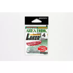   Decoy Area Type XIII Laker #10 Barbless Füles Szakáll Nélküli Egyágú Ragadozóhalas Horog 10db