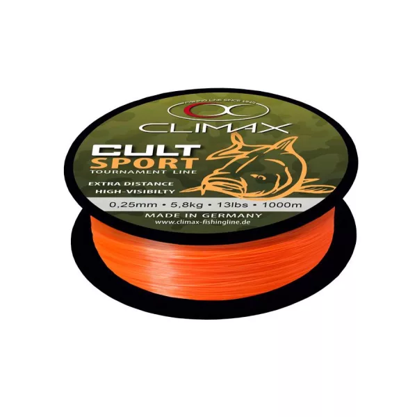 Climax Cult Carp Sport Mono Orange 1000m 0,25mm Monofil Főzsinór