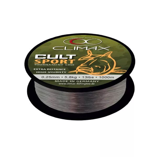 Climax Cult Carp Sport Mono Grey 1000m 0,30mm Monofil Főzsinór