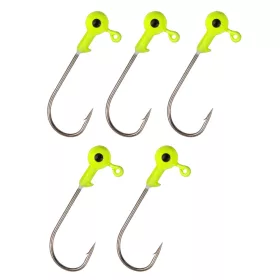 Nevis Glava za gumenu ribu žuta 4/0 5gr 5kom/pak Jig glava