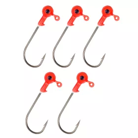Nevis Glava za gumenu ribu crvena 5/0 5gr 5kom/pak Jig glava