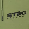 Stég Product Zöld Kapucnis Pulóver XL