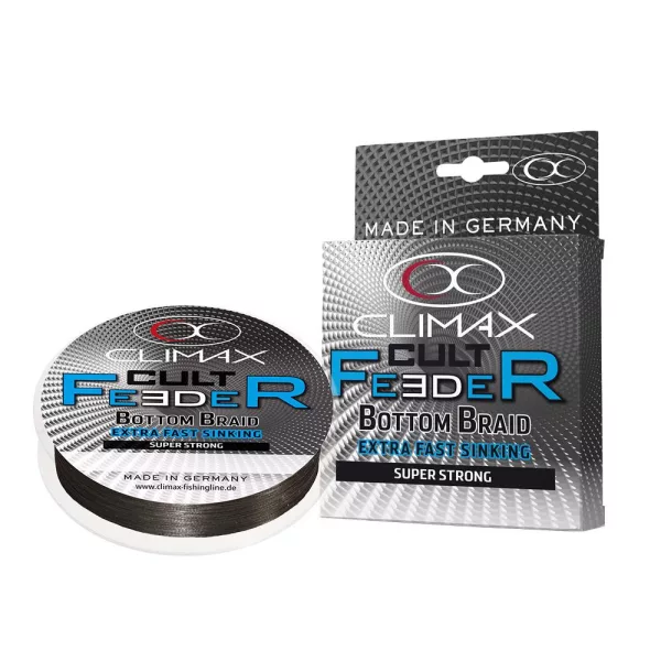 Climax Cult Feeder Bottom Braid 110m 0,18mm 9,5kg Dark Grey Fonott Főzsinór
