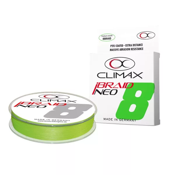 Climax iBraid Neo X8 Fluo Chartreuse 135m 0,06mm 3,2kg Fonott Főzsinór
