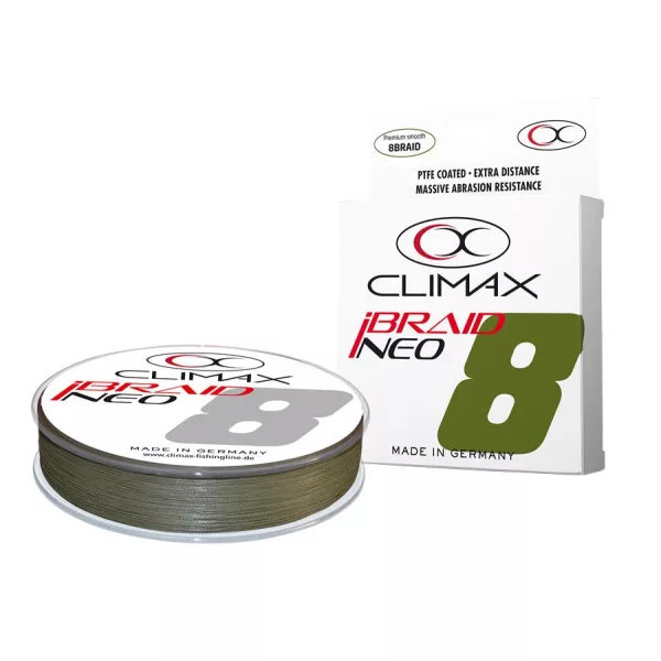 Climax iBraid Neo X8 Olive 135m 0,22mm 19,1kg Fonott Főzsinór