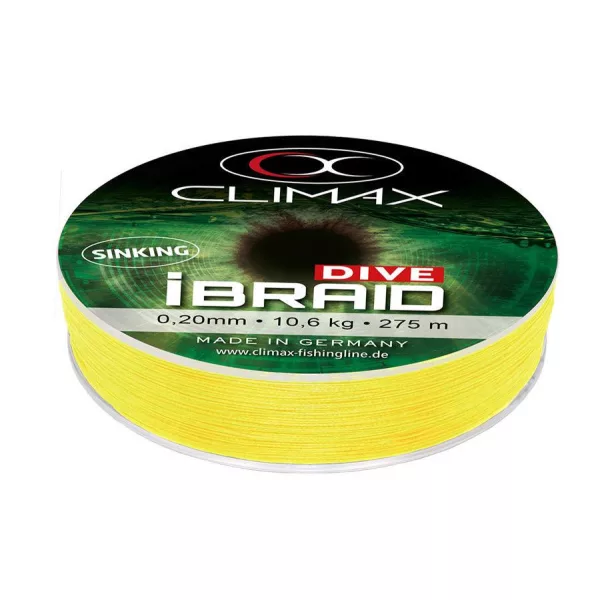Climax iBraid Dive Sinking Fluo Yellow 135m 0,12mm 5,0kg Fonott Főzsinór