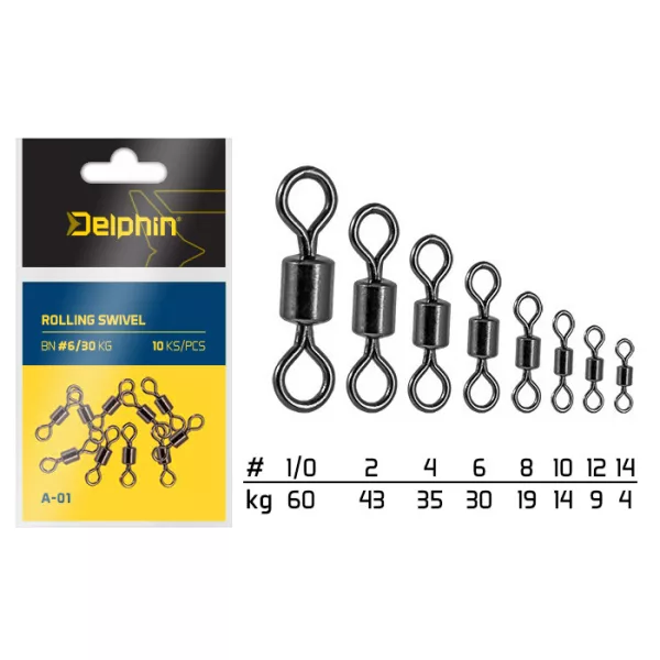 Delphin Rolling Swivel A-01/10 kom BN/8