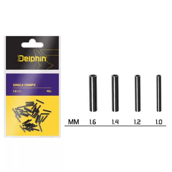 Delphin Single Crimps - Cijev za krimpanje 1,4mm 40kom