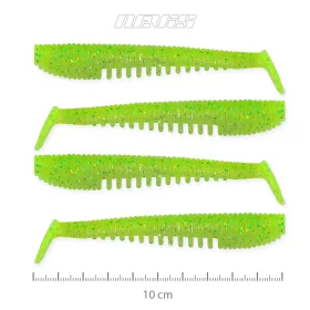   Nevis Impulse Shad 10cm 6,92gr 4kom/pak Fluo Zelena šljokice X2 Plastična varalica