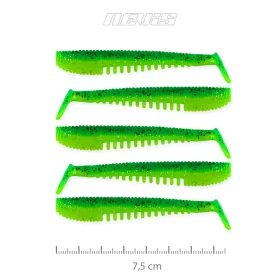   Nevis Impulse Shad 7,5cm 3,05gr 5kom/pak Zelena Šljokice Plastična varalica