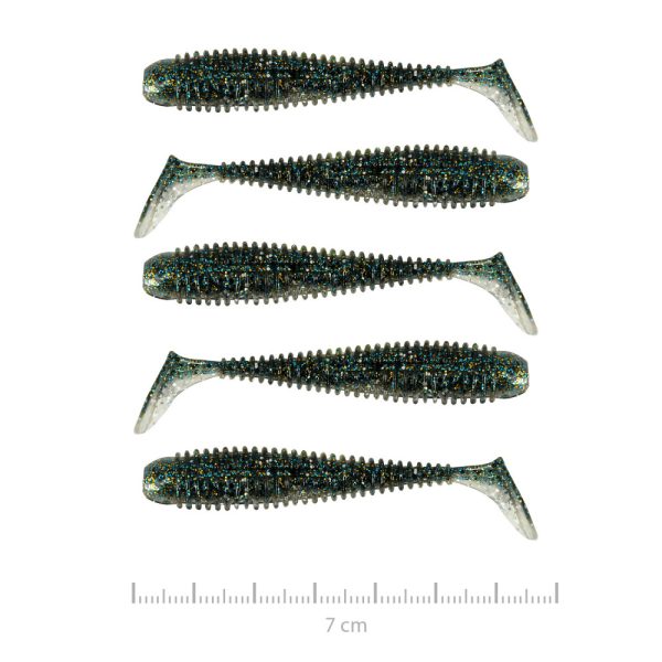 Nevis Vantage Swinger 7cm 2,96gr 5kom/pak Plavo-Zlatna Šljokica Plastični mamac