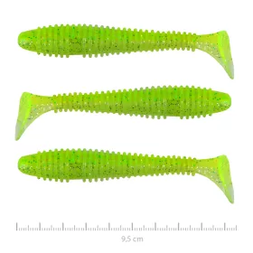   Nevis Vantage Swinger 9,5cm 7,18gr 3kom/pak Fluo Zelena Šljokica III. Plastični mamac