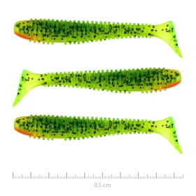   Nevis Vantage Swinger 9,5cm 7,18gr 3kom/pak Zeleno-Narančasta Šljokica Plastični mamac