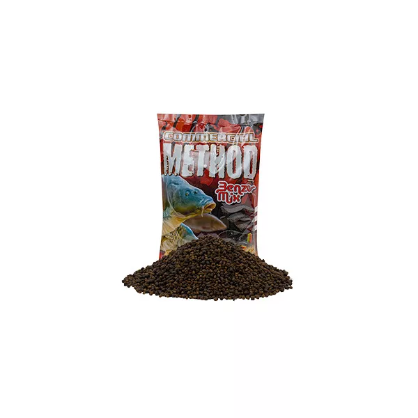 BENZÁR MIX COMMERCIAL PELLET MIX CRNO-SMEĐA 800 GR - S ribljim brašnom