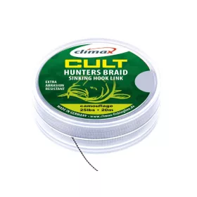   Climax Cult Carp Huntersbraid Sinking Hooklink 20m 25lb Gravel Fonott Előkezsinór