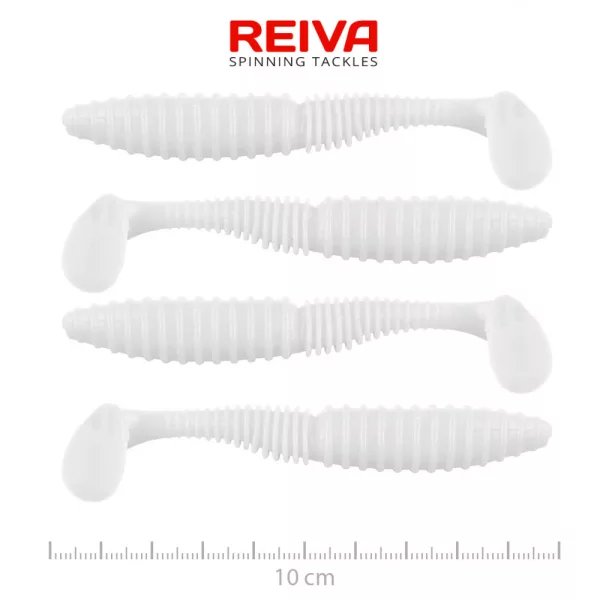 Reiva Zander Power Shad 10cm 7,05gr 4kom/pak (Bijela) Plastični mamac
