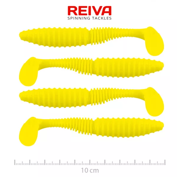 Reiva Zander Power Shad 10cm 7,05gr 4kom/pak (Limun žuta) Plastični mamac