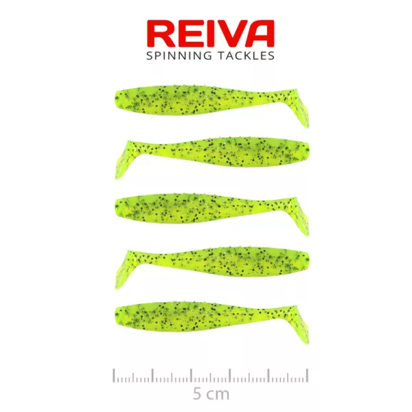 Reiva Flat Minnow Shad Poppy Green 5cm 1,3gr Plasztik Csali 5db