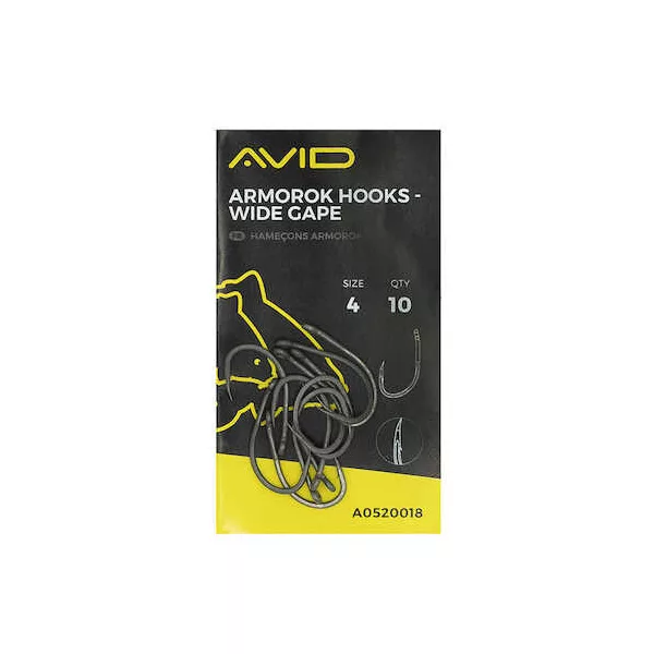 Avid Armorok Hooks Wide Gape Veličina 8 Boilie udica