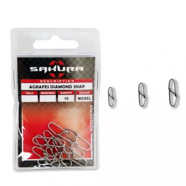 Sakura - DIAMOND SNAP NICKEL 35KG - # 3 X 10 - Okretna kopča