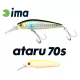 Ima Ataru 70S 7cm 11gr 002 Chart Black Pearl Wobbler