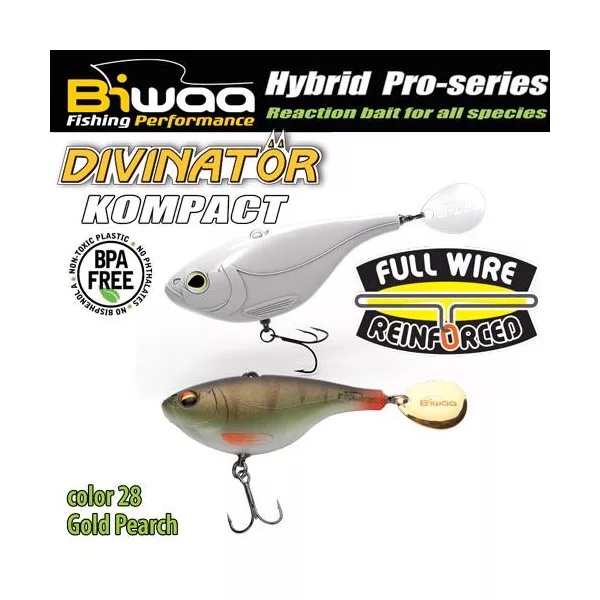 Biwaa Divinator Kompact 50 5cm 20gr 28 Gold Perch Spinnertail 1db