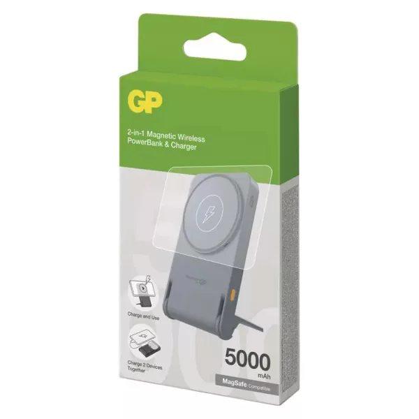 GP Powerbank Q05B, 5000 mAh, 20 W+Wireless, Crna
