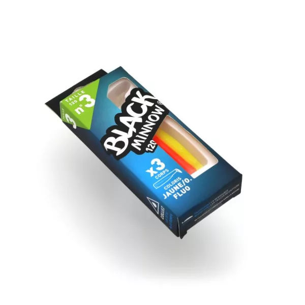 FIIISH 3 kom 120mm Black Minnow tijelo - Narančasta/žuta boja Plastični mamac