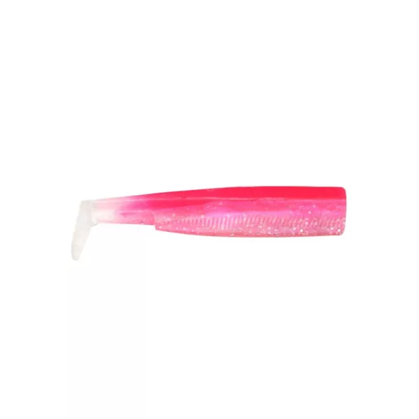 FIIISH 3 kom 90mm Black Minnow tijelo - Fluo Pink boja Plastični mamac