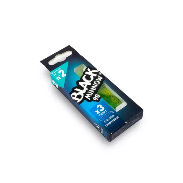 FIIISH 3 kom 90mm Black Minnow tijelo - Chartreuse boja Plastični mamac