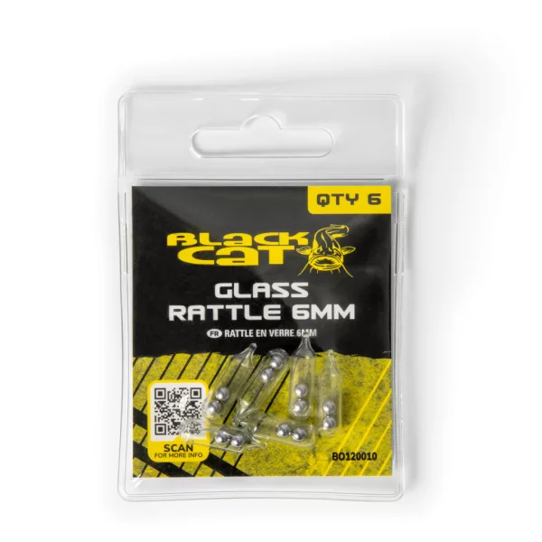 Black Cat Glass Rattle 6mm Zvečka za umjetne mamce 6 kom
