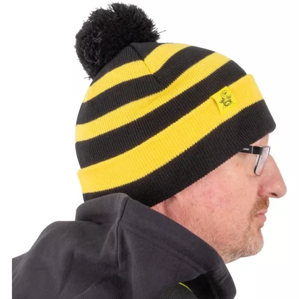 Black Cat Bobble Hat Pletena kapa