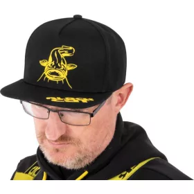 Black Cat Flat Peak Cap crna bejzbol kapa