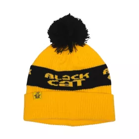 Black Cat Yellow Bobble Hat Kapa s cofom