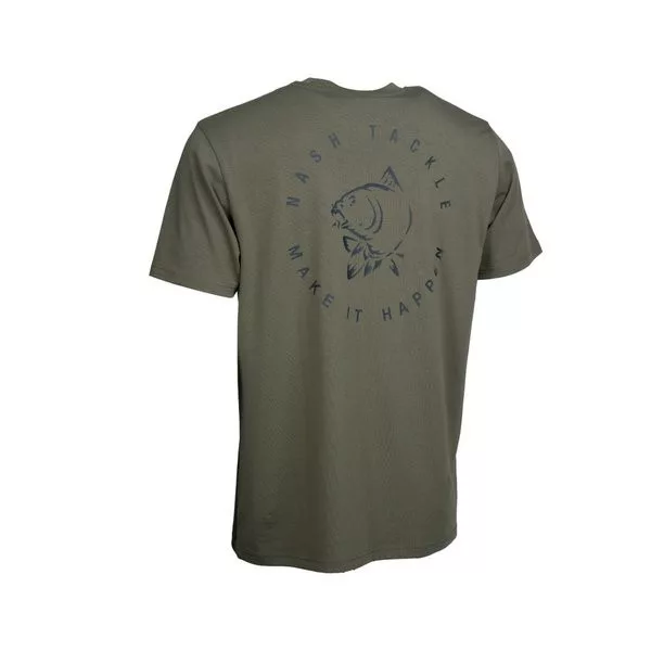 Nash Make It Happen Carp Logo T Shirt Zelena Majica 2XL