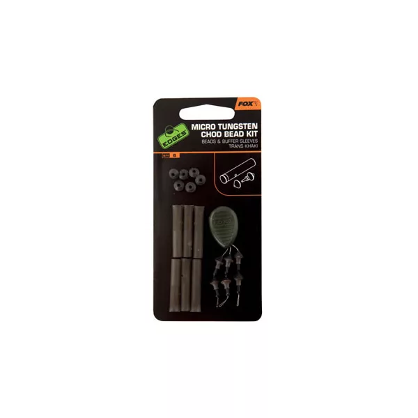 Fox EDGES™ Micro Chod Bead Kit - Trans Khaki Set gumenih perli
